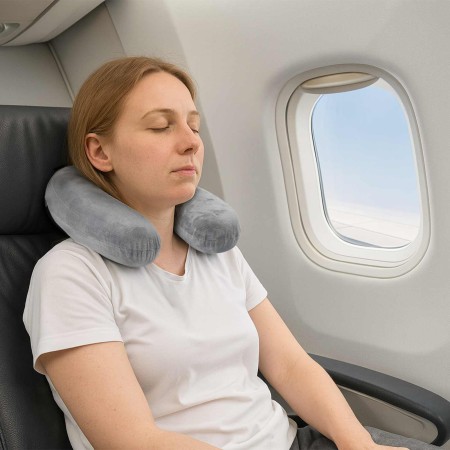 Almohada con almohada Gris 27 x 27 x 8,5 cm Terciopelo en Ropa de cama | Comprar online en Foru.es