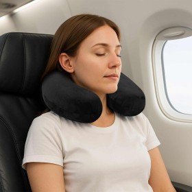 Almohada con almohada Negro 27 x 27 x 8 cm Terciopelo en Ropa de cama | Comprar online en Foru.es