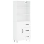 Aparador alto madera contrachapada blanco 69,5x34x180 cm de vidaXL, Aparadores - Ref: Foro24-3189437, Precio: 152,17 €, Descu...