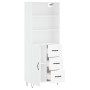 Aparador alto madera contrachapada blanco 69,5x34x180 cm de vidaXL, Aparadores - Ref: Foro24-3189437, Precio: 152,17 €, Descu...