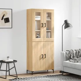 High oak-colored plywood sideboard 69.5x34x180 cm by vidaXL, Sideboards - Ref: Foro24-3198212, Price: 169,88 €, Discount: %