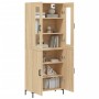 Aparador alto madera contrachapada color roble 69,5x34x180 cm de vidaXL, Aparadores - Ref: Foro24-3198212, Precio: 173,89 €, ...