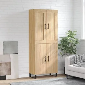 Tall plywood oak-colored highboard 69.5x34x180 cm by vidaXL, Sideboards - Ref: Foro24-3199580, Price: 162,06 €, Discount: %