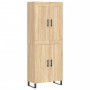 Aparador alto madera contrachapada color roble 69,5x34x180 cm de vidaXL, Aparadores - Ref: Foro24-3199580, Precio: 163,94 €, ...