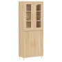 Aparador alto madera contrachapada color roble 69,5x34x180 cm de vidaXL, Aparadores - Ref: Foro24-3198204, Precio: 156,67 €, ...