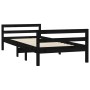 Estructura de cama madera maciza de pino negro 90x200 cm de vidaXL, Camas y somieres - Ref: Foro24-821628, Precio: 93,40 €, D...