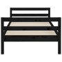 Estructura de cama madera maciza de pino negro 90x200 cm de vidaXL, Camas y somieres - Ref: Foro24-821628, Precio: 93,40 €, D...