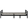 Estructura de cama madera maciza de pino negro 90x200 cm de vidaXL, Camas y somieres - Ref: Foro24-821628, Precio: 93,40 €, D...