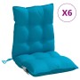Cojines para silla respaldo bajo 6 uds tela Oxford azul claro en Decoración | Comprar online en Foru.es