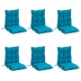 Cojines para silla respaldo bajo 6 uds tela Oxford azul claro en Decoración | Comprar online en Foru.es