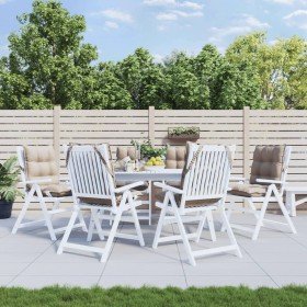 Cojines para silla respaldo bajo 6 uds tela Oxford gris taupe en Decoración | Comprar online en Foru.es