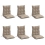 Cojines para silla respaldo bajo 6 uds tela Oxford gris taupe en Decoración | Comprar online en Foru.es
