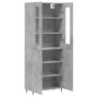 Aparador alto madera contrachapada gris hormigón 69,5x34x180 cm de vidaXL, Aparadores - Ref: Foro24-3198197, Precio: 155,05 €...