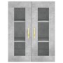 Aparador alto madera contrachapada gris hormigón 69,5x34x180 cm de vidaXL, Aparadores - Ref: Foro24-3198197, Precio: 155,05 €...