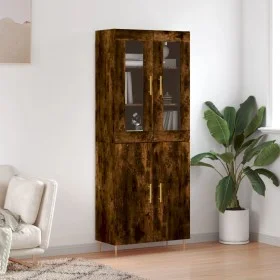 Tall smoked oak plywood sideboard 69.5x34x180 cm by vidaXL, Sideboards - Ref: Foro24-3198206, Price: 151,15 €, Discount: %