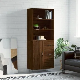 Tall oak brown plywood sideboard 69.5x34x180 cm by vidaXL, Sideboards - Ref: Foro24-3189444, Price: 147,54 €, Discount: %