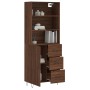 Aparador alto madera contrachapada marrón roble 69,5x34x180 cm de vidaXL, Aparadores - Ref: Foro24-3189444, Precio: 156,96 €,...