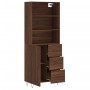 Aparador alto madera contrachapada marrón roble 69,5x34x180 cm de vidaXL, Aparadores - Ref: Foro24-3189444, Precio: 156,96 €,...