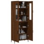 Aparador alto madera contrachapada marrón roble 69,5x34x180 cm de vidaXL, Aparadores - Ref: Foro24-3198216, Precio: 163,87 €,...