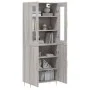 High sideboard sonoma gray plywood 69.5x34x180 cm by vidaXL, Sideboards - Ref: Foro24-3198207, Price: 160,14 €, Discount: %