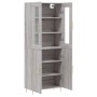Aparador alto madera contrachapada gris sonoma 69,5x34x180 cm de vidaXL, Aparadores - Ref: Foro24-3198207, Precio: 161,84 €, ...