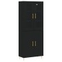 Aparador alto madera contrachapada negro 69,5x34x180 cm de vidaXL, Aparadores - Ref: Foro24-3198202, Precio: 156,10 €, Descue...