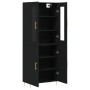 Aparador alto madera contrachapada negro 69,5x34x180 cm de vidaXL, Aparadores - Ref: Foro24-3198202, Precio: 156,10 €, Descue...