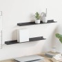 Estante de pared con estante 2 pcs Negro 80 x 18 x 2.5 cm en Estanterías | Comprar online en Foru.es