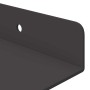 Estante de pared con estante 2 pcs Negro 80 x 18 x 2.5 cm en Estanterías | Comprar online en Foru.es