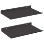 Estante de pared con estante 2 pcs Negro 80 x 18 x 2.5 cm en Estanterías | Comprar online en Foru.es