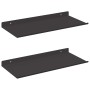 Estante de pared con estante 2 pcs Negro 40 x 18 x 2,5 cm en Estanterías | Comprar online en Foru.es