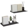 Estante de pared con estante 2 pcs Negro 40 x 18 x 2,5 cm en Estanterías | Comprar online en Foru.es