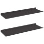Estante de pared con estante 2 pcs Negro 60 x 18 x 2,5 cm en Estanterías | Comprar online en Foru.es