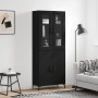 Aparador alto madera contrachapada negro 69,5x34x180 cm de vidaXL, Aparadores - Ref: Foro24-3198210, Precio: 160,89 €, Descue...