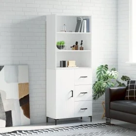Tall white plywood sideboard 69.5x34x180 cm by vidaXL, Sideboards - Ref: Foro24-3189445, Price: 150,44 €, Discount: %