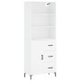 Aparador alto madera contrachapada blanco 69,5x34x180 cm de vidaXL, Aparadores - Ref: Foro24-3189445, Precio: 160,31 €, Descu...