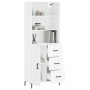 Aparador alto madera contrachapada blanco 69,5x34x180 cm de vidaXL, Aparadores - Ref: Foro24-3189445, Precio: 160,31 €, Descu...