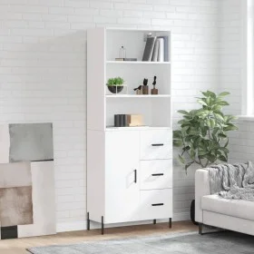 Aparador alto madera contrachapada blanco 69,5x34x180 cm de vidaXL, Aparadores - Ref: Foro24-3189453, Precio: 156,99 €, Descu...