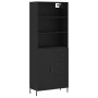Aparador alto madera contrachapada negro 69,5x34x180 cm de vidaXL, Aparadores - Ref: Foro24-3189454, Precio: 171,03 €, Descue...