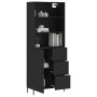 Aparador alto madera contrachapada negro 69,5x34x180 cm de vidaXL, Aparadores - Ref: Foro24-3189454, Precio: 171,03 €, Descue...