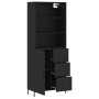 Aparador alto madera contrachapada negro 69,5x34x180 cm de vidaXL, Aparadores - Ref: Foro24-3189454, Precio: 171,03 €, Descue...