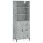 Aparador alto madera contrachapada gris hormigón 69,5x34x180 cm de vidaXL, Aparadores - Ref: Foro24-3189449, Precio: 155,50 €...