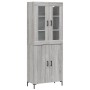 Aparador alto madera contrachapada gris sonoma 69,5x34x180 cm de vidaXL, Aparadores - Ref: Foro24-3198215, Precio: 154,07 €, ...