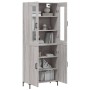 Aparador alto madera contrachapada gris sonoma 69,5x34x180 cm de vidaXL, Aparadores - Ref: Foro24-3198215, Precio: 154,07 €, ...