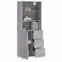 Aparador alto madera contrachapada gris sonoma 69,5x34x180 cm de vidaXL, Aparadores - Ref: Foro24-3189427, Precio: 154,89 €, ...