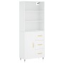 Aparador alto madera contrachapada blanco 69,5x34x180 cm de vidaXL, Aparadores - Ref: Foro24-3189421, Precio: 145,73 €, Descu...