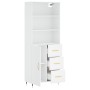 Aparador alto madera contrachapada blanco 69,5x34x180 cm de vidaXL, Aparadores - Ref: Foro24-3189421, Precio: 145,73 €, Descu...