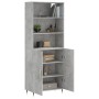 Aparador alto madera contrachapada gris hormigón 69,5x34x180 cm de vidaXL, Aparadores - Ref: Foro24-3189233, Precio: 129,77 €...