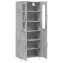 Aparador alto madera contrachapada gris hormigón 69,5x34x180 cm de vidaXL, Aparadores - Ref: Foro24-3198205, Precio: 149,91 €...