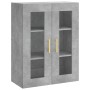 Aparador alto madera contrachapada gris hormigón 69,5x34x180 cm de vidaXL, Aparadores - Ref: Foro24-3198205, Precio: 149,91 €...